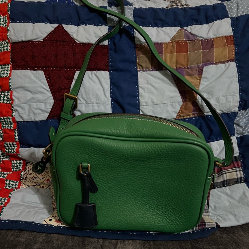 J CREW Camera bag pebbled leather